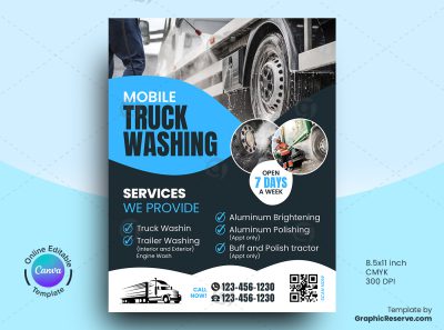 Truck Washing Canva Flyer