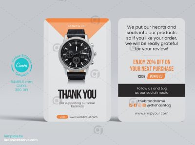 Watch Shop Loyalty Card Design