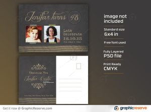 Birthday Invitation Postcard