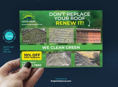 cleaning service postcad flyer
