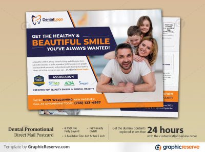 Dental Promotional Postcard Beautiful Smiles Preview image 1 2