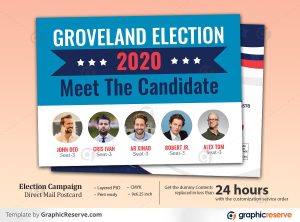 Facebook Live Election Campaign Eddm Postcard Temaplate Design