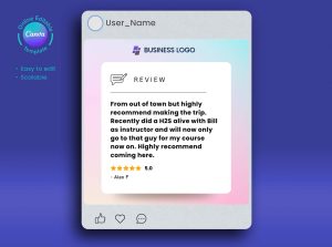 google review social media post design canva