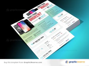 Smart phone servicing Flyer template